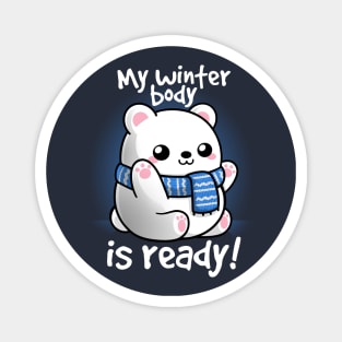 Polar bear winter body Magnet